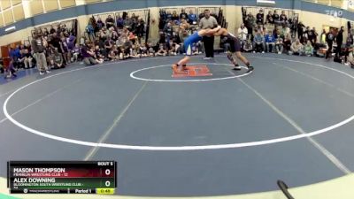 105 lbs Round 2 (10 Team) - Alex Downing, Bloomington South Wrestling Club vs Mason Thompson, Franklin Wrestling Club