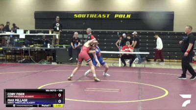 106 lbs Quarterfinal - Coby Fiser, Moen Wrestling Academy vs Max Millage, Sebolt Wrestling Academy