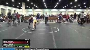 98 lbs Round 2 (8 Team) - Chris Moore, Backyard Boyz White vs Isaac Santos, East Coast Xtreme
