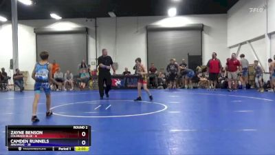 77 lbs Round 2 (6 Team) - Zayne Benson, Colorado Blue vs Camden Runnels, Arkansas