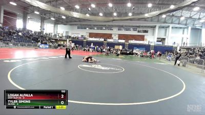 132 lbs Round 2 (3 Team) - Tyler Simons, Hilton vs Logan Alfalla, East Islip HS