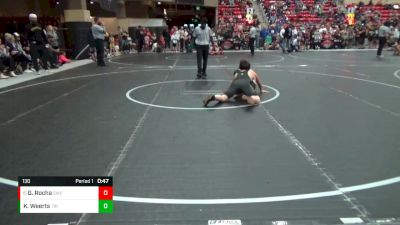 130 lbs Champ. Round 1 - Gabriel Rocha, Salina Wrestling Club vs Kolt Weerts, Triumph