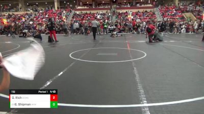 110 lbs Champ. Round 1 - Gabe Shipman, Abilene Kids Wrestling vs Oakley Rich, Dodge City Wrestling Academy