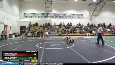 133 lbs Cons. Round 3 - Owen Wilson, Palomar College vs Raul Jimenez, Cerritos College