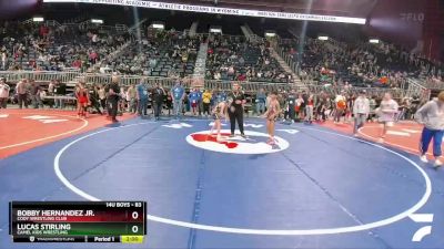 83 lbs Semifinal - Bobby Hernandez Jr., Cody Wrestling Club vs Lucas Stirling, Camel Kids Wrestling