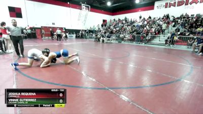 132 lbs Semifinal - Vinnie Gutierrez, Calvary Chapel SA vs Joshua Requena, Camarillo