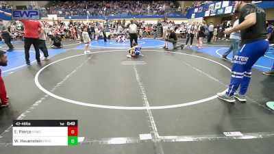 43-46 lbs Consi Of 4 - Evelyn Pierce, Verdigris Youth Wrestling vs Wrynlee Hauenstein, Pryor Tigers