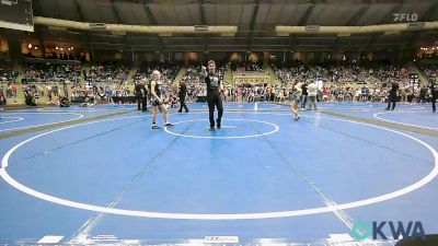 98 lbs Round Of 16 - Riane Robinett, Little Axe Takedown Club vs Jacy Fawver, Clinton Youth Wrestling