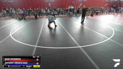 120 lbs Cons. Round 2 - Gage Spurgeon, IA vs Anthony Orozco-Diaz, IL