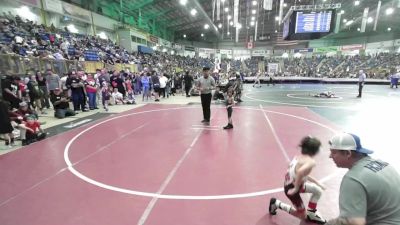 43 lbs Round Of 16 - Teagan Stearns, Ridge Wrestling Club vs Ebin Baker, Creede Miners