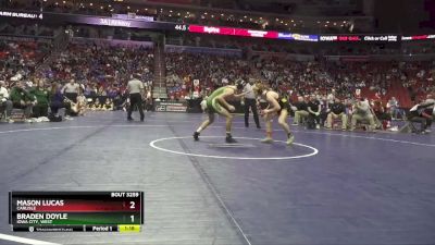 3A-132 lbs Cons. Round 2 - Mason Lucas, Carlisle vs Braden Doyle, Iowa City, West