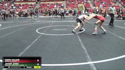 100 lbs Round 2 (6 Team) - Aspen Walker, Queens Of Mayhem vs Jayden Jones, Nebraska Wrestling Academy