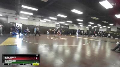 120 lbs Cons. Round 4 - Alex Ramos, Clovis West vs Richard Ma, San Marino