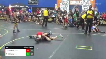 49 lbs Semis & 1st Wrestleback (8 Team) - Alaina Williams, The Funky Singlets Yellow vs Levi Kaufman, Backyard Brawlers