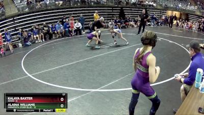 65 lbs Semis & 1st Wrestleback (8 Team) - Alaina Williams, Minnesota Storm Blue vs Kalaya Baxter, Idaho