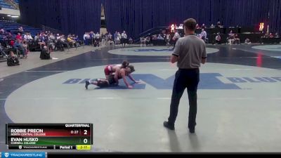 133 lbs Quarterfinal - Robbie Precin, North Central College vs Evan Husko, Cornell College