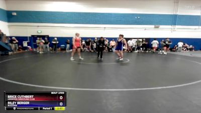 190 lbs Round 1 - Brice Cuthbert, Lewiston Wrestling Club vs Riley Berger, Buzzsaw