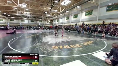 40 lbs Semifinal - Lenyx Uhlenhake, Immortal Athletics WC vs Madilyn Kwallek, Camel Kids Wrestling