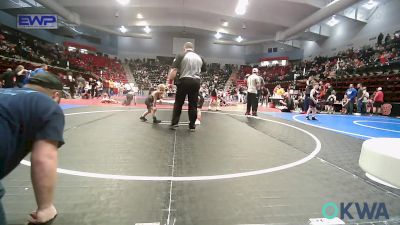 52 lbs Semifinal - Cutter Bledsoe, Woodland Wrestling Club vs Everett Luxton, Bartlesville Wrestling Club