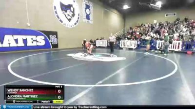 170 lbs Cons. Round 2 - Wendy Sanchez, Coalinga vs Alondra Martinez, West Bakersfield