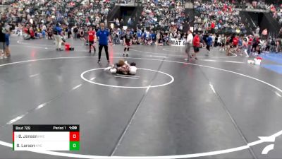 94-102 lbs Quarterfinal - Brody Jensen, Burwell Wrestling vs Brett Larson, Sutherland Youth Wrestling