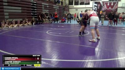 285 lbs 1st Place Match - Cohen Pfohl, Dubuque Senior vs Carter Dawley, Prairie, Cedar Rapids