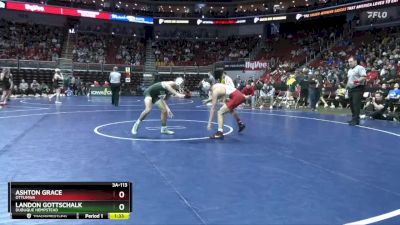 3A-113 lbs Cons. Round 4 - Landon Gottschalk, Dubuque Hempstead vs Ashton Grace, Ottumwa