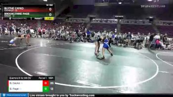 W-180 lbs Quarters & 1st Wb (16 Team) - Brooklynne Page, Kansas vs Blythe Cayko, Colorado