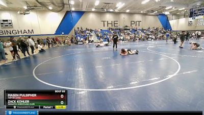 135 lbs Quarterfinal - Zack Kohler, Wasatch Wrestling Club vs Masen Pulsipher, Top Of Utah