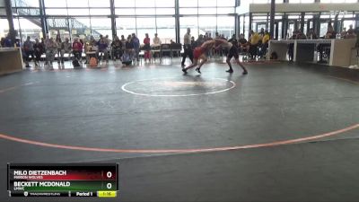 135 lbs Quarterfinal - Beckett McDonald, LMWC vs Milo Dietzenbach, Marion Wolves