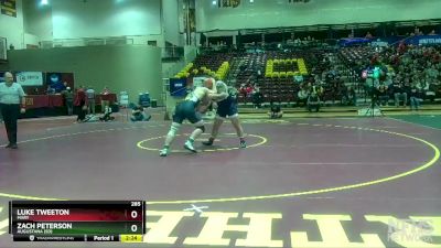 285 lbs Quarterfinal - Luke Tweeton, Mary vs Zach Peterson, Augustana (SD)