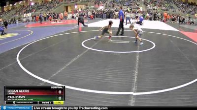 62 lbs Semifinal - Cash Davis, McKenzie River Mat Club vs Logan Alkire, Lassen