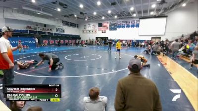 63 lbs Quarterfinal - Sawyer Holbrook, Natrona Colts WC vs Heston Martin, Touch Of Gold Wrestling Club