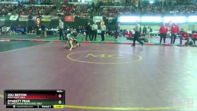 G - 138 lbs Champ. Round 2 - Dynesty Peak, Billings Senior High School Girls vs Joli Beston, Wolf Point Girls