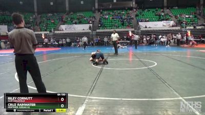 6A 150 lbs Semifinal - Cruz Rainwater, Mortimer Jordan HS vs Riley Cornutt, Clay Chalkville