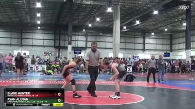 100 lbs Round 2 (4 Team) - Ryan Allman, DARKHORSE WRESTLING CLUB - BLACK vs Blake Hunter, RIVER CITY WRESTLING CLUB