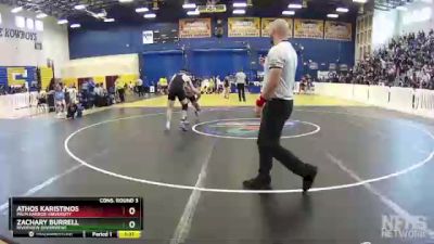 152 lbs Cons. Round 3 - Zachary Burrell, Riverview (Riverview) vs ATHOS KARISTINOS, Palm Harbor University