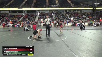 72 lbs Semifinal - Da`raun Brown, Maize vs Andrew Taussig, Greater Heights Wrestling Club