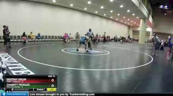 120 lbs Round 3 (10 Team) - Destiny Krum, Iowa T-Wrecks vs Charity Mickles, Peg Leg Legion