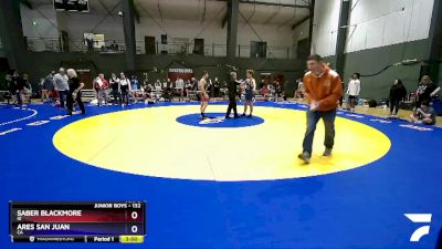 132 lbs Champ. Round 1 - Saber Blackmore, ID vs Ares San Juan, CA