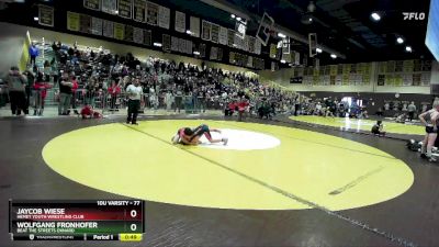 77 lbs Quarterfinal - Wolfgang Fronhofer, Beat The Streets Oxnard vs Jaycob Wiese, Hemet Youth Wrestling Club