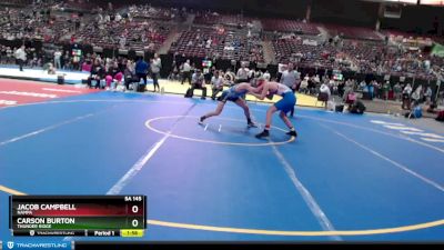 5A 145 lbs Quarterfinal - Carson Burton, Thunder Ridge vs Jacob Campbell, Nampa