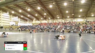 75 lbs Champ. Round 1 - Grayson Skeem, Fremont Wrestling Club vs Taggert Markworth, Delta Wrestling Club