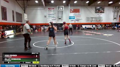 125 lbs Quarterfinal - Joss Pember, Clatskanie vs Rilley Robinson, La Grande