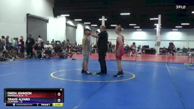 187 lbs Placement Matches (8 Team) - Owen Johnson, Minnesota Blue vs Travis Alfaro, California