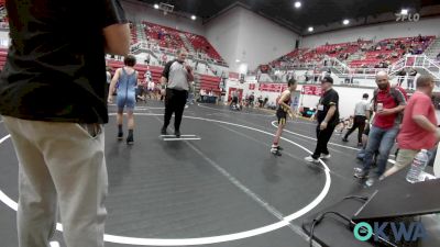 92 lbs Rr Rnd 1 - Nathanul Hernandez, Midwest City Bombers Youth Wrestling Club vs Carson Sherwan, Lions Wrestling Academy