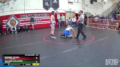 152 lbs Champ. Round 1 - Richard Kalajyan, Burbank vs Dominic Ochoa, Santa Margarita