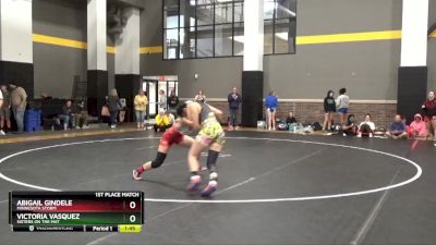 112 lbs 1st Place Match - Abigail Gindele, Minnesota Storm vs Victoria Vasquez, Sisters On The Mat