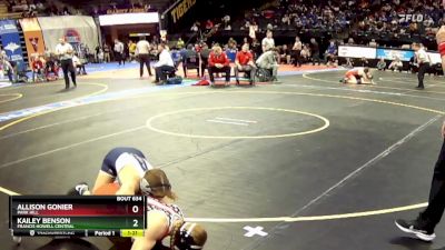 120 Class 2 lbs Semifinal - Kailey Benson, Francis Howell Central vs Allison Gonier, Park Hill