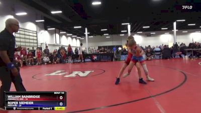 87 lbs Placement Matches (8 Team) - William Bainbridge, Minnesota Red vs Roper Niemeier, Missouri